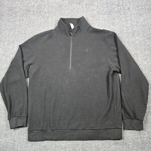 Born Primitive Half Zip Sweater‎ Mens 2XL Black Waffle Knit Pullover Gym Hunt